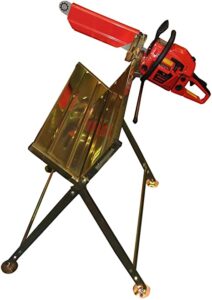 Rocwood Log Saw Horse Log Holder Folding Metal with Pivoting Chainsaw Clamp