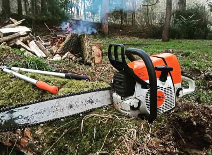 How to Hold Logs While Cutting with a Chainsaw